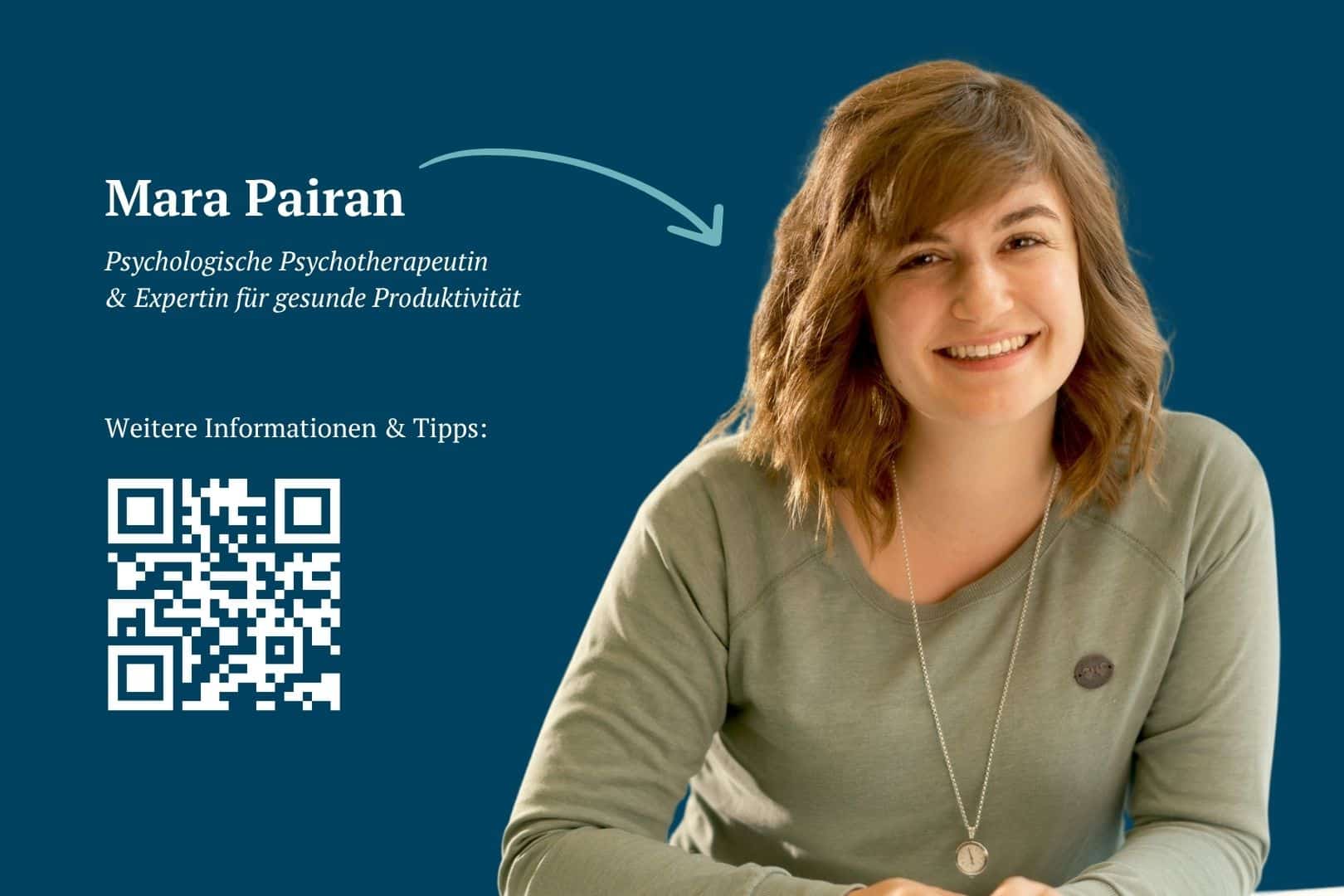 Foto Mara Pairan – Psychologische Psychotherapeutin & Expertin für gesunde Produktivität